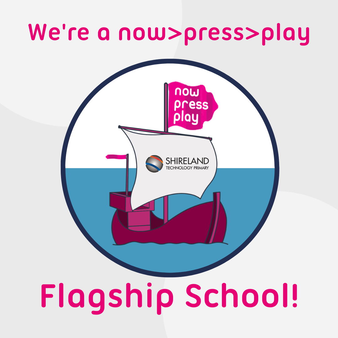 Now Press Play Flagship status logo
